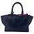 Fendi Borsa a mano e a tracolla Petite 2Jours in pelle Dark Navy Blu navy - vista 3