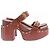 Zimmermann Sandali con platform in pelle Marrone - vista 6