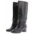 Chanel Schwarze Lederstiefel Größe 39