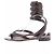 Bottega Veneta Sandalias con estampado de serpiente Castaño - vista 2