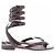 Bottega Veneta Sandalias con estampado de serpiente Castaño - vista 5