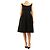 Autre Marque Vestido midi sin mangas de mezcla de algodón negro - size UK 10