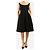 Autre Marque Vestido midi sin mangas de mezcla de algodón negro - size UK 10 - vista 3