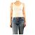 Ermanno Scervino Geripptes Tanktop in Creme - size UK 10 Roh