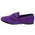 Hermès Mocassini in camoscio viola con motivo a catena - size EU 36 (UK 3) Porpora