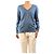 Autre Marque Blauer V-Ausschnitt-Pullover aus Kaschmir - Größe M