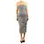 Autre Marque Trägerloses Kleid mit schwarz-weißem Vichy-Karo - size UK 10