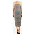 Autre Marque Trägerloses Kleid mit schwarz-weißem Vichy-Karo - size UK 10 - Ansicht 3