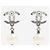 Chanel Pendientes de strass plateados y perlas artificiales Plata - vista 2
