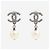 Chanel Pendientes de strass plateados y perlas artificiales Plata - vista 3