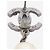 Chanel Pendientes de strass plateados y perlas artificiales Plata - vista 6