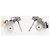 Chanel Pendientes de strass plateados y perlas artificiales Plata - vista 7