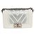 Chanel Borsa Boy 2016 piccola in lucertola chevron bianca Bianco