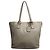 Prada Shopper tote Grey Vitello Daino con zip laterale Grigio