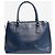 Prada Borsa Galleria 2way in pelle Saffiano blu - vista 3
