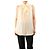 Max Mara Blusa de seda creme com laço no pescoço - size Cru