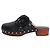 Chanel Black SS23 Camellia Leder-Clogs - Größe EU 36 Schwarz
