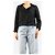 Dries Van Noten Giacca cropped stropicciata nera - size UK 12 Nero - vista 3