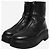 The row Botas de cuero negras con cremallera frontal - size EU 39 (UK 6) Negro - vista 2