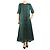 Autre Marque Abito maxi in lino ricamato verde - size
