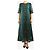 Autre Marque Abito maxi in lino ricamato verde - size - vista 3