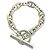 Hermès Bracelet Gourmette Hermes Chaine d'Ancre GM Silver Charm Argenté