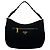 Borsa Prada in nylon Tessuto Pocono e pelle con logo triangolare in metallo Nero