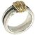 Autre Marque Anello Tiffany Grooved in argento sterling e oro giallo D'oro