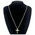 Autre Marque Collana Croce Tiffany Vintage Signature Argento D'oro - vista 2