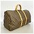 Keepall Borsa Boston Louis Vuitton Marrone - vista 2