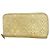 Cartera Zippy de jacquard Monogram Louis Vuitton Castaño Blanco