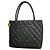 Borsa Tote Chanel in pelle di vitello martellata nera Nero