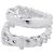Ring Hermès Anello a Fascia Inflexible Hermes Boucles Sellier in Argento 925