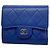 Cartera Tri-Fold Chanel en Azul