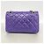 Timeless Borsa a tracolla Chanel in pelle d'agnello viola Porpora - vista 10
