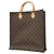 Borsa Tote Louis Vuitton Monogram Sac Plat Marrone