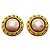 Pendientes de círculo chapados en oro Chanel Dorado