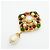 Spilla Chanel placcata oro con perla sintetica e Gripoix Gold Multicolore D'oro - vista 2