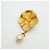 Spilla Chanel placcata oro con perla sintetica e Gripoix Gold Multicolore D'oro - vista 5