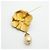 Spilla Chanel placcata oro con perla sintetica e Gripoix Gold Multicolore D'oro - vista 6