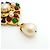 Spilla Chanel placcata oro con perla sintetica e Gripoix Gold Multicolore D'oro - vista 7