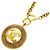 Colar Chanel Coco Mark Circle Dourado