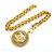 Colar Chanel Coco Mark Circle Dourado - vista 3