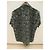 Autre Marque Camicia Matinique a maniche corte stampa tropicale Nero Verde - vista 2