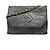 Chanel Matelassé Schultertasche mit Kette Schwarz