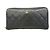Cartera larga Chanel de piel de becerro granulada negra Negro