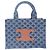 Céline Celine Blue Small Denim Triomphe Cabas Thais Tote Blau