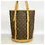 Borsa Tote Louis Vuitton Monogram Bucket GM Marrone - vista 12