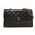Chanel Matelassé Lammleder Double Flap Schultertasche mit Kette Schwarz