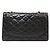 Chanel Matelassé Lammleder Double Flap Schultertasche mit Kette Schwarz - Ansicht 2
